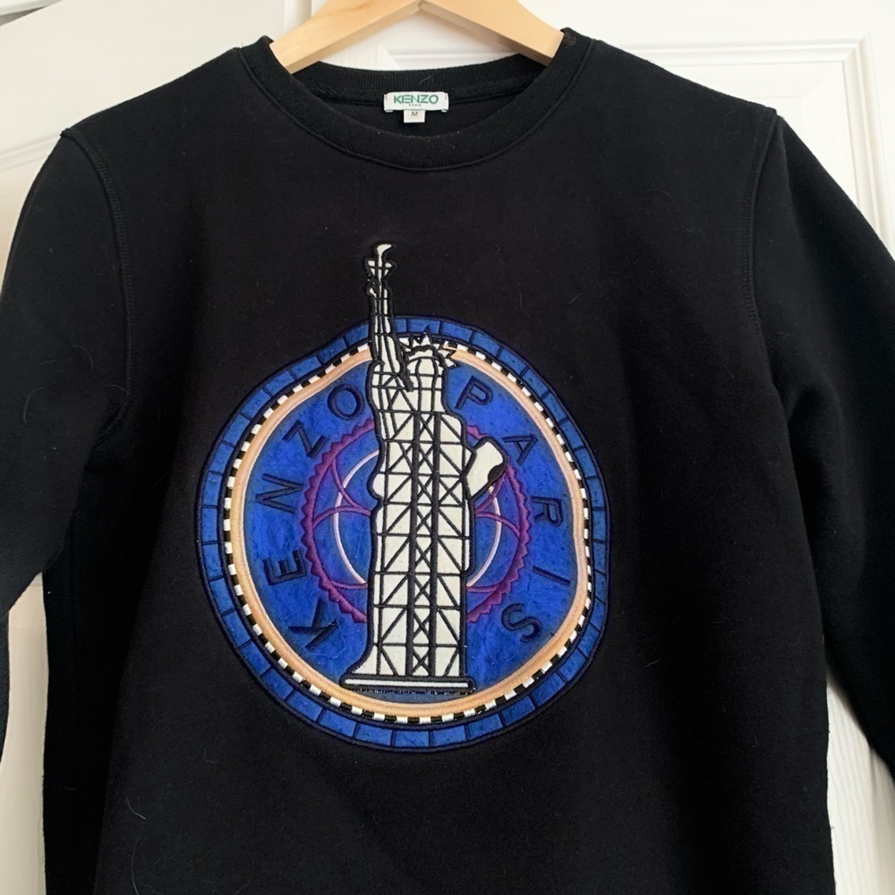 Kenzo Statue of Liberty black crewneck